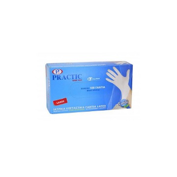 PRACTIC ΓΑΝΤΙΑ ΛΑΤΕΞ ΛΕΥΚΑ LARGE (100τεμ.)