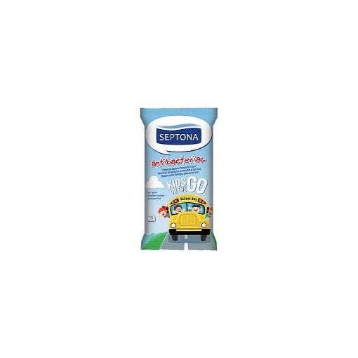 SEPTONA ΥΓΡΑ ΜΑΝΤΗΛΑΚΙΑ KIDS ON THE GO (15τεμ.)