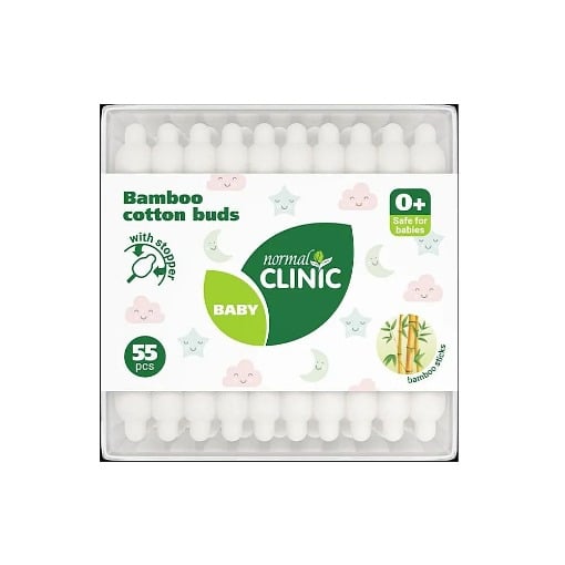 NORMAL CLINIC ΠΑΙΔΙΚΟΙ ΩΤΟΚΑΘΑΡΙΣΤΕΣ ΑΣΦΑΛΕΙΑΣ BAMBOO (55ΤΜΧ)