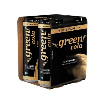 GREEN COLA ΧΩΡΙΣ ΚΑΦΕΪΝΗ 4Χ330ml