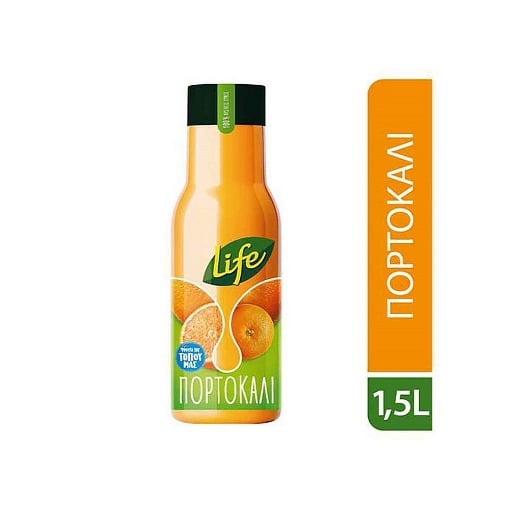 LIFE ΦΥΣΙΚΟΣ ΧΥΜΟΣ ΠΟΡΤΟΚΑΛΙ 1lt