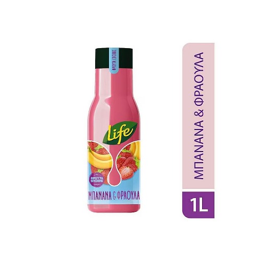 LIFE ΦΥΣΙΚΟΣ ΧΥΜΟΣ ΦΡΑΟΥΛΑ ΜΠΑΝΑΝΑ ΜΠΟΥΚΑΛΙ  1lt