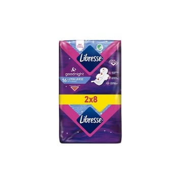 LIBRESSE ΣΕΡΒΙΕΤΑ NIGHT ULTRA WING LARGE (2x8τεμ.)