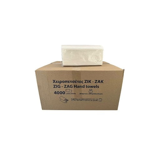 ΧΕΙΡΟΠΕΤΣΕΤΑ ΖΙΚ ΖΑΚ (4000φυλλα) - (ΛΕΥΚΗ) (IMPORT)