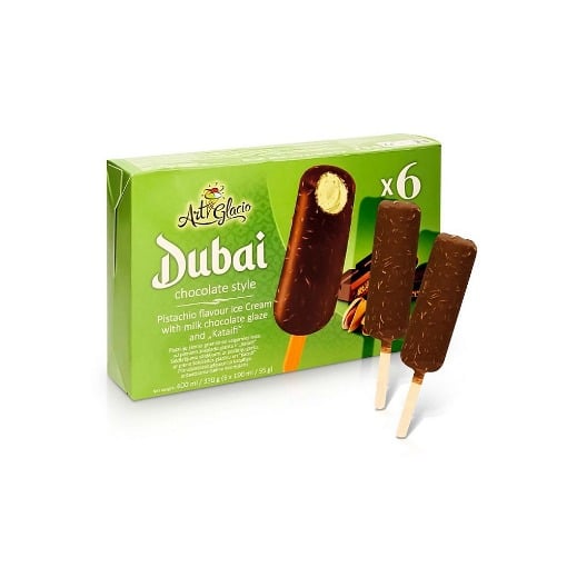 ΠΑΓΩΤΟ DUBAI CHOCOLATE STYLE ΦΥΣΤΙΚΙ/ΚΑΝΤΑΪΦΙ (6Χ100ml)