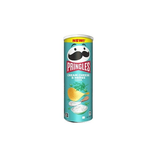 PRINGLES ΤΣΙΠΣ 165gr - (CREAM CHEESE & HERBS)