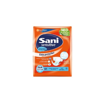 SANI SENSITIVE ΠΑΝΑ ΑΚΡΑΤΕΙΑΣ Νο 4 (10τεμ.) - (EXTRA LARGE)