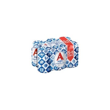 ΑΛΦΑ ΜΠΥΡΑ ΜΕ ΘΑΛΑΣΣΙΝΟ ΑΛΑΤΙ ΚΟΥΤΙ (6x330ml) - (5+1 ΔΩΡΟ)