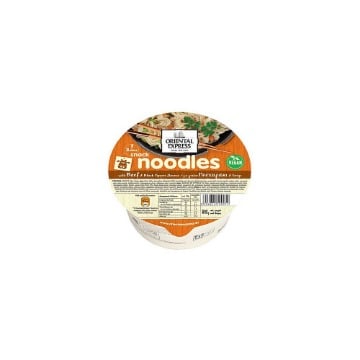 O.EXPRESS NOODLES POT 85gr. - (ΜΟΣΧΑΡΑΚΙ & ΜΕ ΜΑΥΡΟ ΠΙΠΕΡΙ)