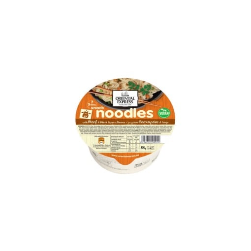 O.EXPRESS NOODLES POT 85gr. - (ΜΟΣΧΑΡΑΚΙ & ΜΕ ΜΑΥΡΟ ΠΙΠΕΡΙ)