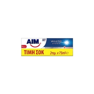 AIM WHITE SYSTEM (2x75ml) - (ΤΙΜΗ ΣΟΚ)