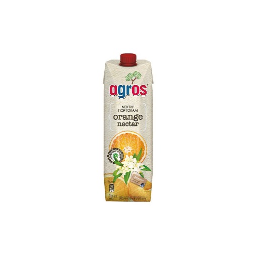 AGROS ΧΥΜΟΣ 1lit - (ΝΕΚΤΑΡ ΠΟΡΤΟΚΑΛΙ)